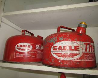 Vintage Eagle gas cans