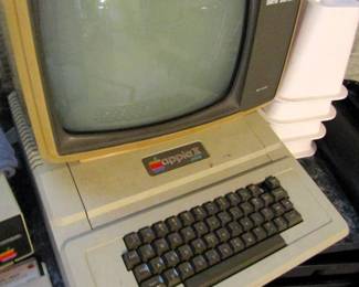 1980s Apple II computer & disk drive