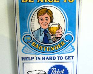 Vintage Pabst beer sign
