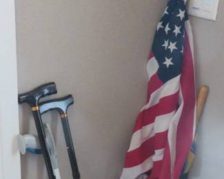 Canes, umbrellas, umbrella stand