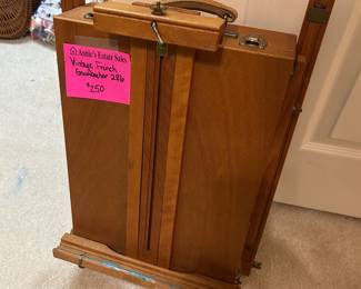Vintage French travel easel for art