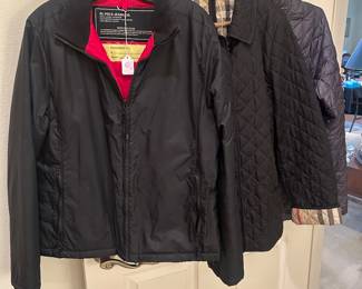 Burberry jacket, Northface jacket