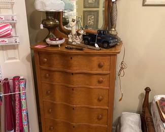 Antique out chest with mirror