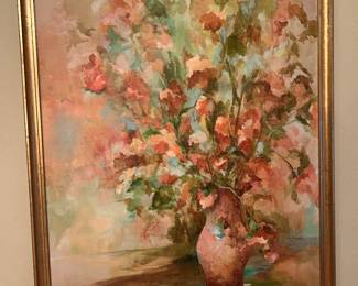 Lovely,large original art framed