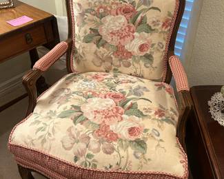 Custom upholstery French chair
