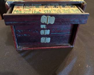Antique Japanese mah-jong set
