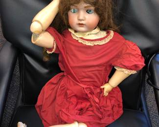 Large German antique porcelain doll