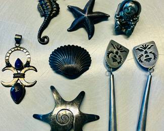 Various sterling silver pieces
