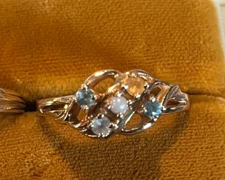 10 multi gem ring.