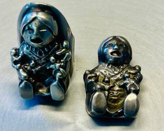 Storyteller silver pendant and ring