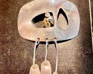 Modernist silver pendant !