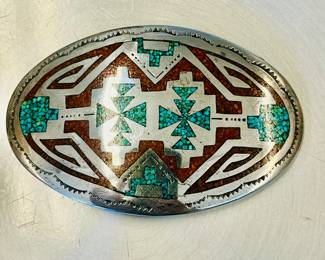 Charlie Singer sterling
Inlaid buckle.