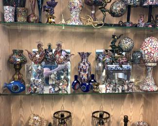 Beautiful, large & rare collection of Italian Murano Millefiori glass, Vintage to antique!