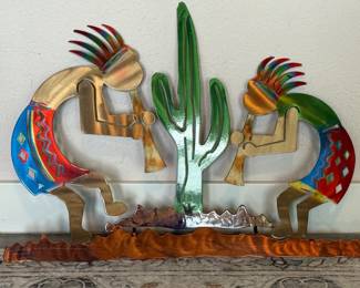 20 MetalKokopelliWallArtHangingFishTealight