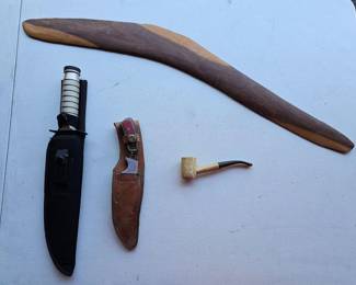 214 KnivesBoomerangCornCobPipe