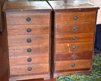 116 2VintageLingerieChestswith6LightCapacityDrawers