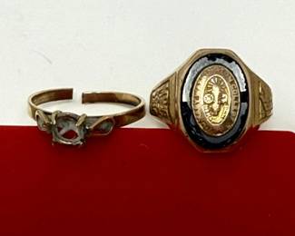 160 10KGoldMaryWashingtonCollege1952ClassRing9ctSetting