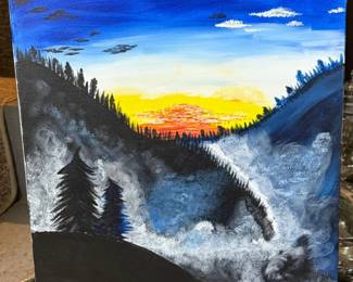 284 SunriseThroughTheValleyAnOriginalAcrylicPainting
