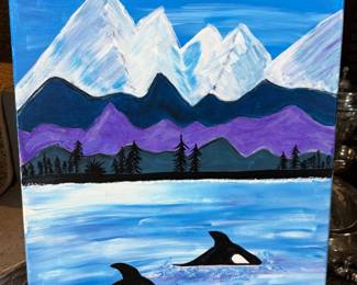 281 OrcasMountainsOriginalAcrylicPainting