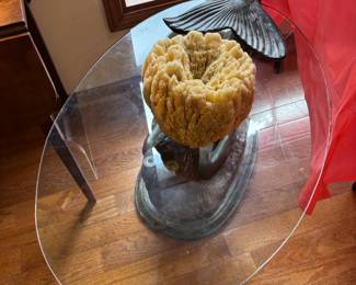 Glass top mermaid table