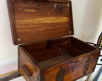 Small wooden chest