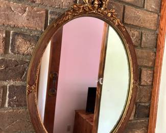 Gold Oval Mirror