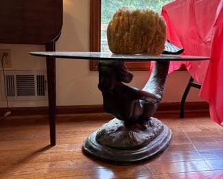 Glass top mermaid table