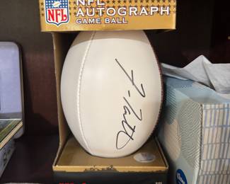 Fran Tarkington autographed football