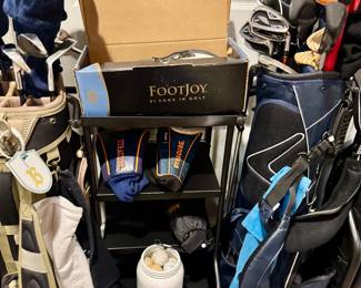 Golf bags and golf sticks