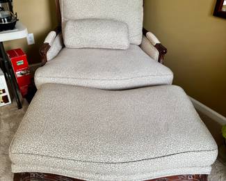 French style chair and ottoman