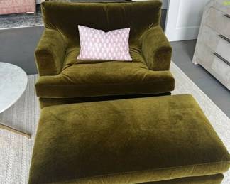 TWO Clad Home Chair + Ottoman