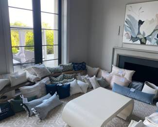 Throw Pillows in blues, pinks, sage, patterns and whites for sale