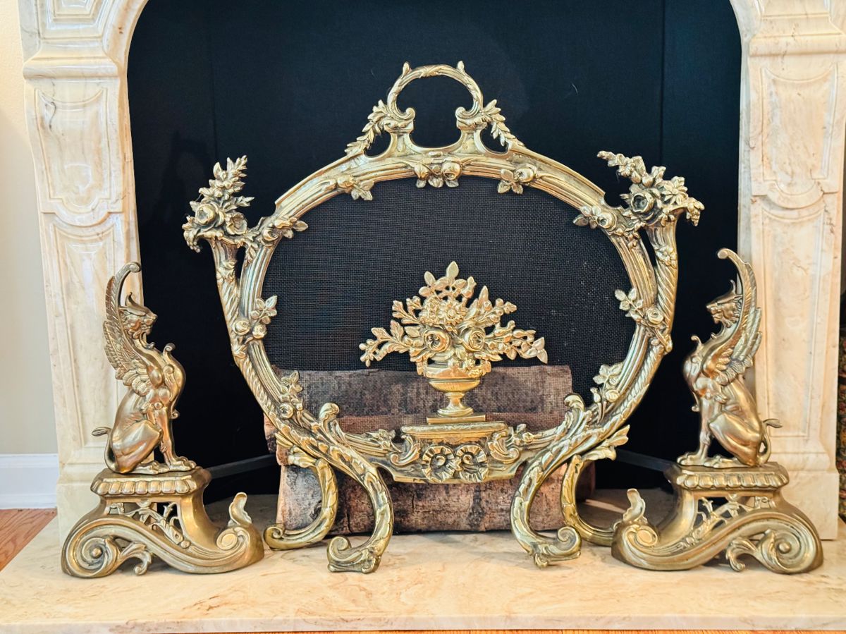 French Rococo Style Fireplace Screen