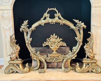 French Rococo Style Fireplace Screen