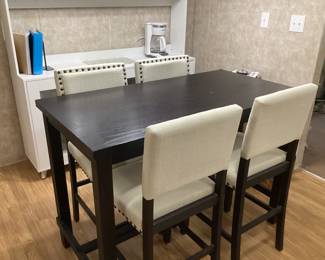 Counter height table and 4 chairs