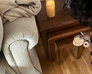 Set of three nesting tables
