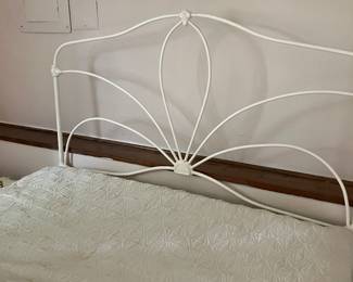 Wrought iron bed and mattress