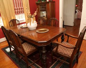 Antique Dining Table and Chairs