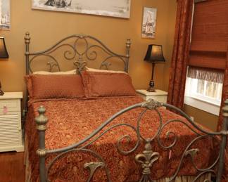 Ornate Iron Bed with Mattresses