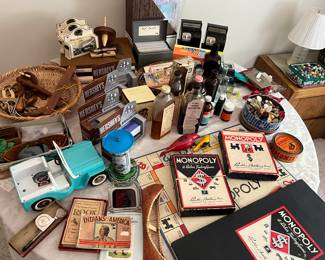 Vintage games and various items