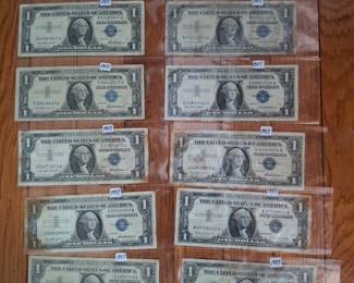 1957 Silver Certificate Dollar Bills!