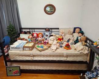 Brand New Daybed with Trundle! We Assembled the Bed from the Box it Came in New! Many Antique and Vintage Dolls and (3) 1984 Cabbage Patch Dolls!