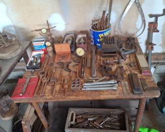 Variety of Machinist Tools on and Below the Table!