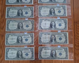 1935 Silver Certificate Dollar Bills!