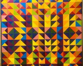 Karl Benjamin Original Oil Painting #41 1965
