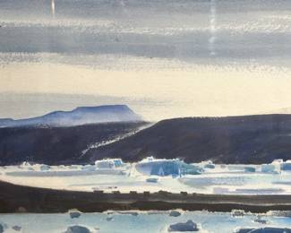 Milford Zornes 1955 Watercolor Detail Signed