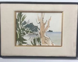 Milford Zornes Beach Scene