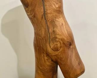 Mike Hill - Wood Sculpture - standing female torso
