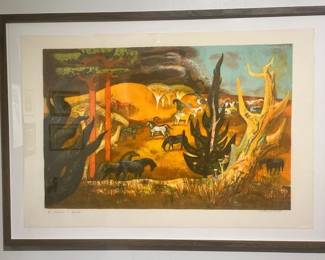 Millard Sheets Lithograph