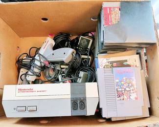 Nintendo NES System with Accessories and Games
